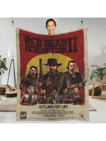 Red Dead Redemption  Blanket Quality Warm Soft Video Game Throw Blanket Winter Travel Chair Sofa Bed Print 75X95CM pilka spalva