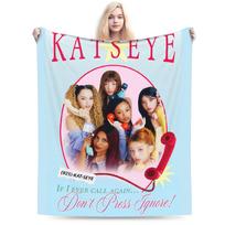 Katseye Kpop Muzikos Super Minkštas pledas Studentų Pliušinis mesti pledas Juokingas Sofos Kėdės Flanelinis lovatiesė Sofos lovos užvalkalas 30x40in
