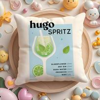 „Hugo Spritz“ kokteilių pagalvėlės užvalkalas namams ir automobiliui, daugiafunkcis pagalvės užvalkalas – dvipusis, minkštas ir patvarus, skirtas kasdieniam naudojimui. 30cmx30cm