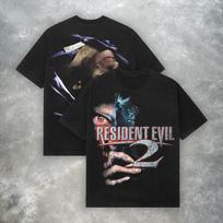 Resident Evil 2 PS2 Marškinėliai Y2K Retro Siaubo Žaidimas Vyriški Marškinėliai Grynos Medvilnės Laisvalaikio Gatvės Apranga Poros Viršus per didelis marškinėlis L