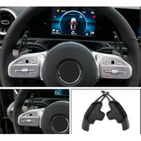 Pavarų perjungimo mentelės Mercedes-Benz A klasės W177 Sedanas V177MB A180 A180d A200 A250 - Automobilio vairo kolonėlės perjungiklis DSG lipdukai sidabras