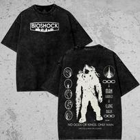 BioShock unisex skalbiamas marškinėlis klausiantis, ar galite padėti Big Daddy Skalbiamas marškinėlis Marškinėlis grafiniai marškinėliai per didelis marškinėlis M
