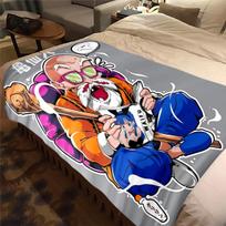 1PC Dragon Ball Super  Print Flannel Blanket, High quality All Seasons, Home Decor, Warmth and Comfort, Perfect for Christmas Gifts 80cm x 120cm