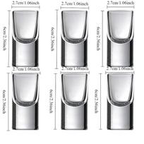 15ml/20ml Išskirtinis sulčių gėrimų puodelis Prabangus storapadis kokteilių taurė Šventės Skaidrus viskio taurė Brendžio likerio taurė 6pcs