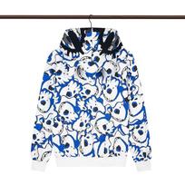 2025 GLO GANG Trendy Men's Hooded Zipper Jacket - Loose Fit, Printed, Hip Hop Couple Style. M juoda gl10 spalva
