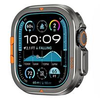 Metalinis dėklas Apple Watch Ultra 3 49mm Series 11 10 46mm Aliuminio lydinio dangtelis IWatch 9 8 7 6 SE 44mm 45mm Vyriškas buferio rėmelis 44mm pilka