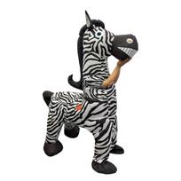Smagus zebras pripučiamas kostiumas suaugusiems 150-190cm balta