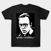 Men Black Print T-shirt More Cowbell No-Cut Transfer Paper Print Cotton Tshirt 2XL juoda