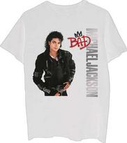 Michael Jackson Bad ,balti Unisex marškinėliai XXXL