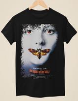 Avinėlių tylėjimas - Filmo plakato įkvėptas Unisex juodi marškinėliai Unisex marškinėliai L gray