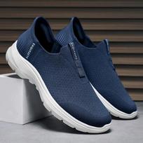 Vyriški vaikščiojimo batai Vasariniai laisvalaikio sportbačiai Lauko kvėpuojantys įsispiriami patogūs vyriški batai Zapatos Para Hombres Zapatillas 39 mėlyna