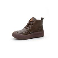 Women's Plus-Size Ankle Lace-up Martin Boots (Sizes 41-43) - New for 2025 Autumn/Winter, Fashionable & Versatile Round Toe Design 38