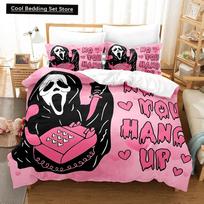 Ghost Face patalynės komplektas Spooky Pastel Helovinas Spooky vaiduokliai Medvilnės satinas Antklodės užvalkalas ARBA Pagalvių užvalkalai 70x133cm 2pcs