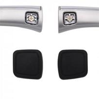 2x Rakto neturintis durų rankenos mygtuko dangtelio taisymo rinkinys, skirtas Benz W220 C215 R230 S SL CL gray