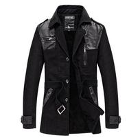 Men's Washed Plus Size Jacket with Collar, Lambskin and Fleece Jacket XXXXXL juoda