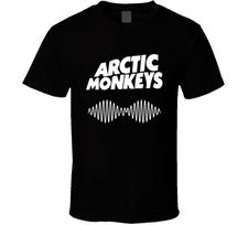 Arctic Monkeys Am Bangos Forma Muzikos Koncertų Turo Grupė Juodi Marškinėliai Viršus Unisex Marškinėliai M