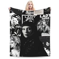 Lady Gaga The Mayhem Ball 2025 JK Turas Antklodės Šilta Minkšta Pliušinė Antklodė Vaikams Namų Dekoras Flanelinis Patalynės Užvalkalas 30x40in