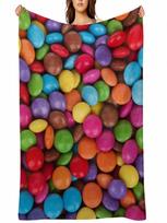 Spalvinga saldainių tekstūra M&Ms Vaivorykštiniai maži apvalūs kandžio saldainiai Mesti pledas kūdikiams Švelniausias pledams 75X95CM pilka spalva