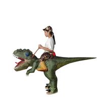 Dinosaur Ride-On Inflatable Halloween Costume for Adults & Kids - T-Rex Mascot Suit One Size