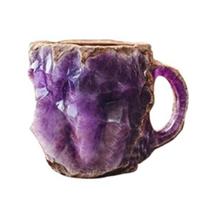 Dirbtinio mineralinio kristalo kavos puodelis su ergonomiška rankena 11 uncijų Rankų darbo 3D mineralinio akmens puodelis Arbatos, pieno, vandens gėrimo puodelis B