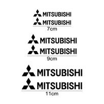 6 vnt. Automobilio ratų suportų lipdukai Viniliniai stabdžių lipdukai Mitsubishi Lancer Mirage OTO ASX L300 Montero L200 Outlander Delica Pajero juoda