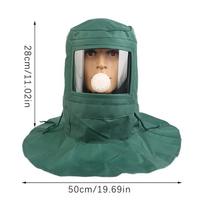 Safety Sandblast Helmet Sand Blast Hood Protector Mask Sandblasting Hood Face Protection Tool ForSandblasting Grinding Polishing