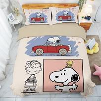 Animacinis šuo 3D spausdinimas Išskirtinis Snoopy patalynės komplektas Užvalkalas ant antklodės Antklodė Lovos Jaunimo Mergaitės Berniukai Dovana EU Single(135*200cm)3pcs