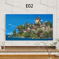150x90cm Audinio TV Dulkėms Atsparus Dangalas Su Spausdintu Peizažu Namų LCD Monitoriaus Užvalkalas Dulkei Atsparus Saulės Apsauga TV Dulkių Šluostė 47 48 inch