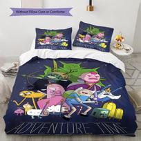 Adventure Time Pattern Bedding,Quilt Set Quilt Cover Pillowcase Home Decoration Birthday Gift (1 * duvet cover + 2 * pillowcase, without core) 135x200cm