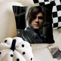 Leon Kennedy R-Resident E-Evil Pagalvės užvalkalas Madingas kvadratinis pagalvės užvalkalas Miegamojo, sofos, svetainės Ins dekoracija Laisvalaikis 16x16Inch