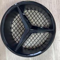 18,5 cm tuščiavidurio stiliaus automobilio priekinių grotelių emblema W204 su pagrindu Mercedes Benz C KLASĖS W204 GLK W204 B W245 VITO W447 W463 V V260 juoda
