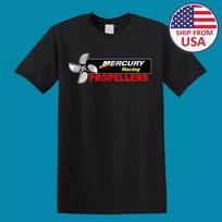 Mercury Racing Sraigtai Vyriški Juodi Marškinėliai Dydis S iki 5XL Unisex Marškinėliai XL
