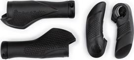 Vairo rankenėlės Natural Fit Comfort Lock-on with bar ends black