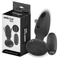Addicted Toys - analinis vibratorius su judančia liežuviu - juodas