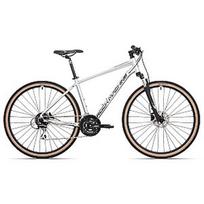 Kalnų dviratis Rock Machine Crossride 300 Gloss Silver/Black/Grey (Ratlankio dydis: 29, Rėmo dydis: XL)