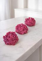 Rankų darbo rožės formos sojų vaško žvakė