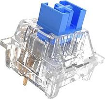 "Crystal Blue Switches" mechaninės klaviatūros jungiklis, 3 kontaktų 50gf "Clicky/Speed Typing/Gaming" jungikliai (72 vnt.)