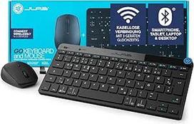 "JLab Go Bundle" belaidės klaviatūros ir pelės rinkinys - "Bluetooth" pelė ir klaviatūra su 2,4 GHz radijo ryšiu, įvairių įrenginių belaidė klaviatūra ir pelė "Mac/PC/Tablet/iPad/Laptop/Android