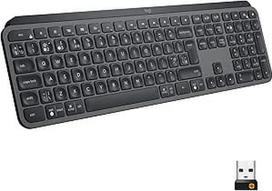 "Logitech MX Keys" belaidė klaviatūra, "Bluetooth" ir USB imtuvas, USB-C jungtis, 5 mėnesių baterijos veikimo laikas, lengvo perjungimo funkcija, mygtukų apšvietimas, PC / Mac, vokiškas Qwertz išdėstymas - juoda