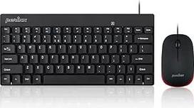 "Perixx" PERIDUO-212 laidinės mini klaviatūros ir pelės komplektas, USB prievadas, juodas, angliškas išdėstymas