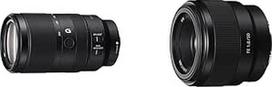 "Sony E 70-350mm f/4.5-6.3G OSS" | APS-C, super teleobjektyvas (SEL70350G) ir standartinis objektyvas SEL-50F18F