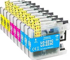 "Veson" spausdintuvo kasetės LC223XL spalvotos, suderinamos su Brother LC223 LC221 kasetėmis, skirtomis Brother MFC J5320DW J4420DW J4620DW J480DW J5720DW J680DW J880DW J4625DW DCP J562DW 4120DW (3 žydros 3 geltonos 3