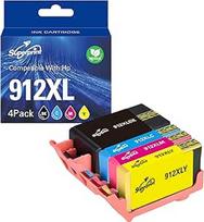 912 XL rašalo kasetės (su lustu), suderinamos su HP 912XL rašalo kasetėmis OfficeJet 8010 8012 8014 8015 8018 8022 Pro8020 8024 8025 8028 8035 spausdintuvuose, 4 vnt.