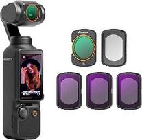 AMAZEAR magnetinių ND filtrų rinkinys DJI Osmo Pocket 3 priedams (1/4 Black Mist/CPL/ND16/ND64/ND256) Kelioninių Vlog filtrų rinkinys DJI Pocket 3