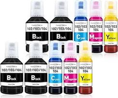 BAISINE 104 102 Rašalas, suderinamas su Epson 104 102 Multipack, skirtas Ecotank ET-2870 ET-2862 ET-2710 ET-2720 ET-2750 ET-2810 ET-2820 ET-2850 ET-2810 ET-2820 ET-2850 ET-3700 ET-3755 ET-3 00 850 ET-4700 ET-4750 ET-4800 ET-4850