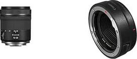 CANON objektyvas RF 15-30 mm F4.5-6.3 is STM ir bajoneto adapteris EF-EOS R, skirtas EOS R sistemos fotoaparatams, suderinamas su EF ir EF-S objektyvais, juodas