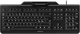 CHERRY KC 1000 SC laidinė apsaugos klaviatūra su integruotu kortelių skaitytuvu, šiaurietiškas išdėstymas (QWERTY), "Plug & Play" (USB-A), plokščias dizainas, juoda