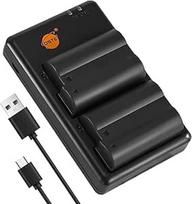 DSTE 2PCS Nikon EN-EL15(2550mAh/7.0V) akumuliatoriaus įkroviklio rinkinys, skirtas Nikon 1 V1, D7200, D7100, D750, D600, D7000, D810, D610, D750, D800E, D810A, D800, skaitmeniniam veidrodiniam fotoaparatui, Nikon akumuliatoriaus rankena MB-D11, MB-D12, MB