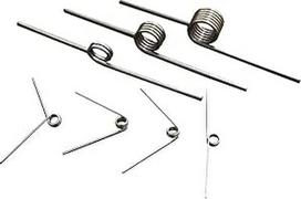 Nerūdijančio plieno sukimo spyruoklės vielos skersmuo 0,8 mm, išorinis skersmuo 9 mm, mechaninės sukimo spyruoklės, pagamintos iš spyruoklinio plieno, (0,8 x 9 mm-2 apsisukimai - 90°)