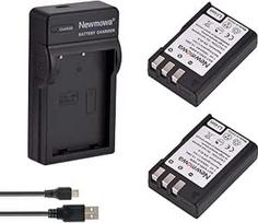 Newmowa® EN-EL9 EN-EL9A atsarginė baterija (2 vnt.) ir nešiojamojo USB įkroviklio rinkinys, skirtas Nikon D3000, D5000, D40, D60, D40X